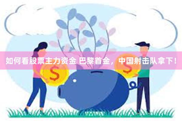 如何看股票主力资金 巴黎首金，中国射击队拿下！