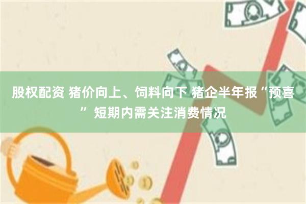 股权配资 猪价向上、饲料向下 猪企半年报“预喜” 短期内需关注消费情况