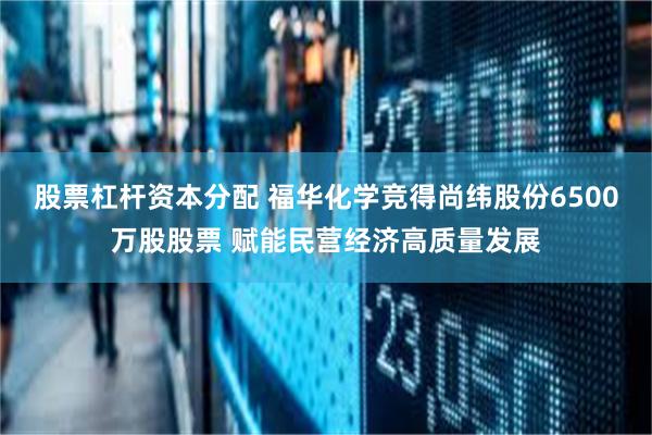 股票杠杆资本分配 福华化学竞得尚纬股份6500万股股票 赋能民营经济高质量发展